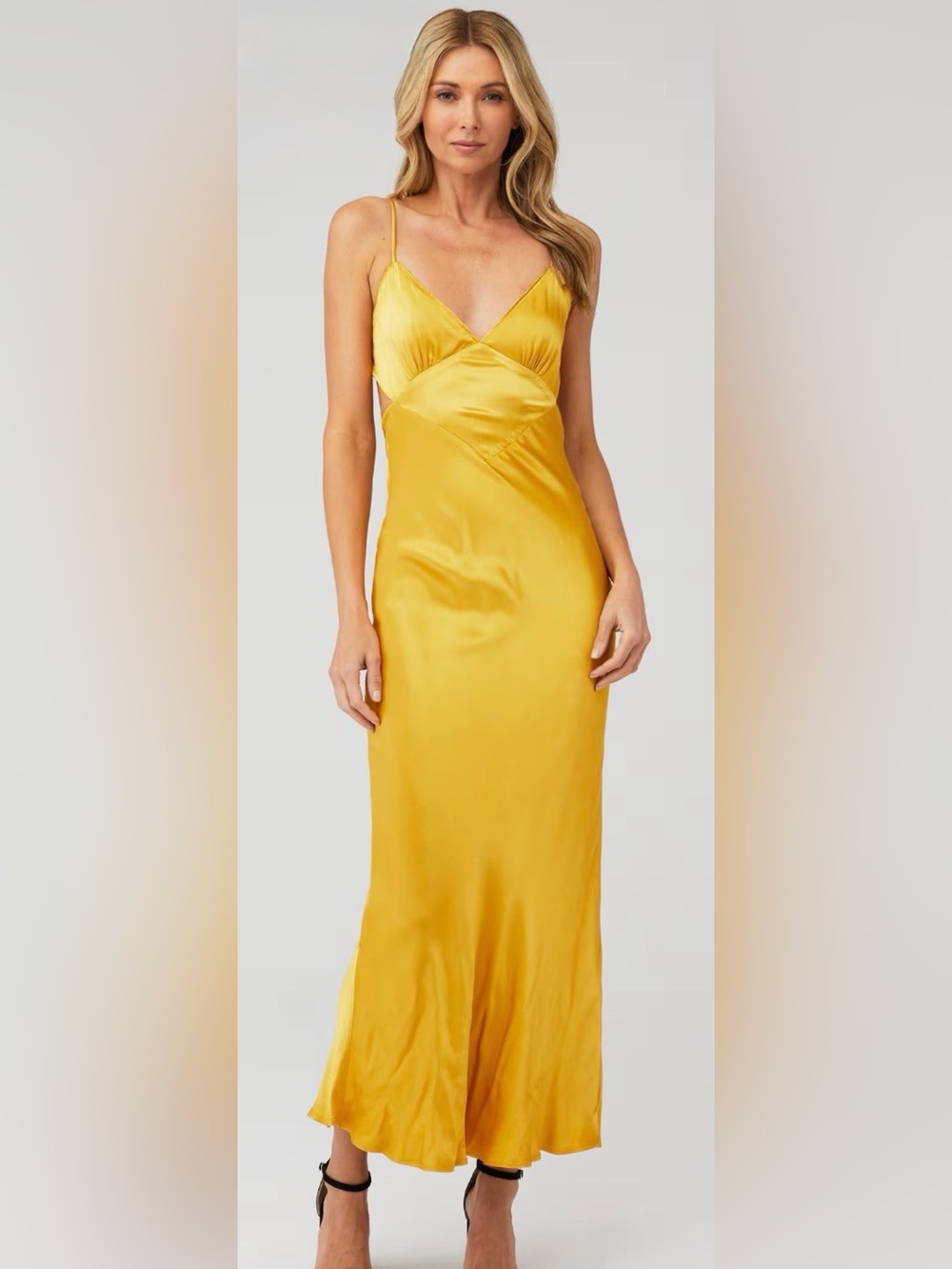 Bardot Malinda Slip Dress in Marigold Yellow